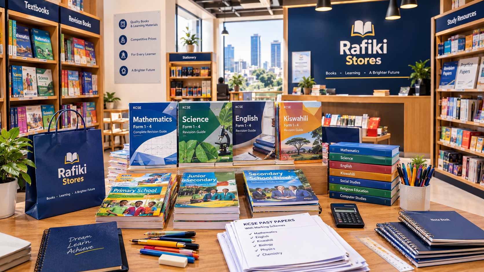 Rafiki Stores learning materials e-commerce website